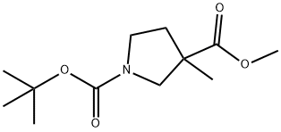 1,3-Pyrrolidinedicarboxylic acid, 3-methyl-, 1-(1,1-dimethylethyl) 3-methyl ester Structure