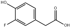 3-フルオロ-4-ヒドロキシベンゼン酢酸 化学構造式