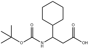 3-TERT-BUTOXYCARBONYLAMINO-3-CYCLOHEXYL-PROPIONIC ACID Structure
