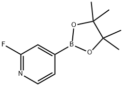 2-フルオロピリジン-4-ボロン酸ピナコールエステル 化学構造式