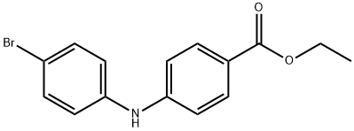 N-(4-ブロモフェニル-N-(4-カルボエトキシフェニル)アミン 化学構造式