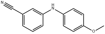 3-(4-甲氧基苯胺基)苯腈 结构式