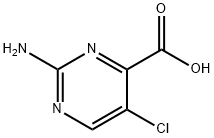 2-AMINO-5-CHLOROPYRIMIDINE-4-CARBOXYLIC ACID Struktur