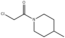2-氯-1-(4-甲基哌啶-1-基)乙酮 结构式