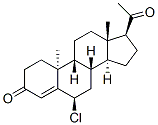 6beta-chloro-9beta,10alpha-pregn-4-ene-3,20-dione Structure