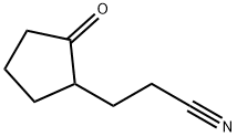 3-(2-オキソシクロペンチル)プロパンニトリル 化学構造式
