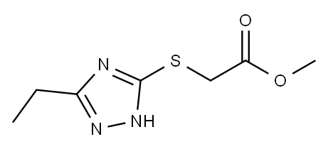 Acetic acid, [(5-ethyl-1H-1,2,4-triazol-3-yl)thio]-, methyl ester (9CI) Structure