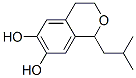 1H-2-Benzopyran-6,7-diol, 3,4-dihydro-1-(2-methylpropyl)- (9CI) Struktur