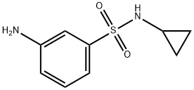 3-アミノ-N-シクロプロピルベンゼンスルホンアミド 化学構造式