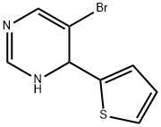 5-bromo-6-thiophen-2-yl-1,6-dihydro-pyrimidine 化学構造式