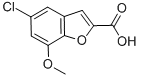 5-クロロ-7-メトキシ-1-ベンゾフラン-2-カルボン酸 化学構造式