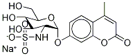 4-Methylumbelliferyl 2-Sulfamino-2-deoxy-α-D-glucopyranoside Sodium Salt Structure