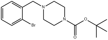叔-丁基 4-(2-溴苯甲基)哌嗪-1-羧酸酯,460094-85-3,结构式
