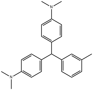4-[(4-dimethylaminophenyl)-(3-methylphenyl)methyl]-N,N-dimethyl-anilin e Struktur