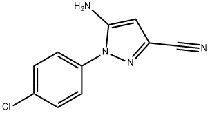 5-AMINO-1-(4-CHLOROPHENYL)-1H-PYRAZOLE-3-CARBONITRILE Struktur