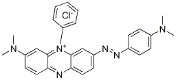 Phenazinium, 3-(dimethylamino)-7-[[4-( dimethylamino)phenyl]azo]-5-phenyl-, chloride Structure