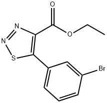 ethyl 5-(3-bromophenyl)thiadiazole-4-carboxylate Struktur