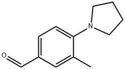 3-メチル-4-ピロリジン-1-イルベンズアルデヒド 化学構造式