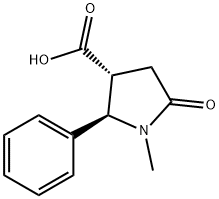 1-甲基-5-氧代-2-苯基吡咯烷-3-羧酸 结构式
