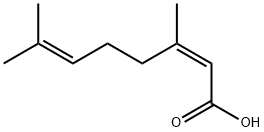 (Z)-3,7-ジメチル-2,6-オクタジエン酸 化学構造式