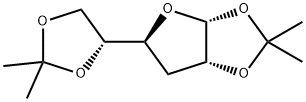 1-O,2-O:5-O,6-O-ジイソプロピリデン-3-デオキシ-α-D-ribo-ヘキソフラノース 化学構造式