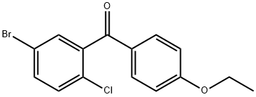 (5-溴-2-氯苯基)(4-乙氧苯基)甲酮 结构式