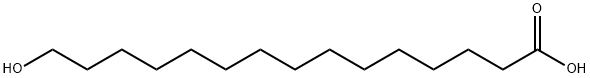 15-ヒドロキシペンタデカン酸 化学構造式