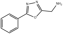 1-(5-フェニル-1,3,4-オキサジアゾール-2-イル)メタンアミン 化学構造式