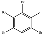 2,4,6-トリブロモ-3-メチルフェノール 化学構造式