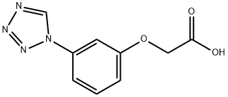 [3-(1H-テトラゾール-1-イル)フェノキシ]酢酸 化学構造式