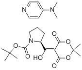 N-BOC-PROLINE-MELDRUM'S ACID ADDUCT, DMAP SALT Struktur