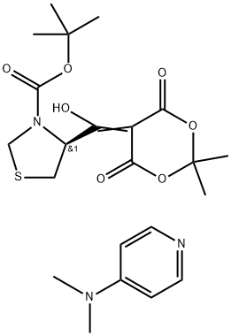 N-BOC-THIAZOLIDINE-CARBOXYLIC ACID DMAP SALT Struktur