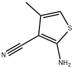 2-アミノ-4-メチルチオフェン-3-カルボニトリル 化学構造式