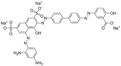 5-[[4'-[[8-[(2,4-Diaminophenyl)azo]-1-hydroxy-3,6-disulfo-2-naphtyl]azo]-1,1'-biphenyl-4-yl]azo]-2-hydroxybenzoic acid trisodium salt|