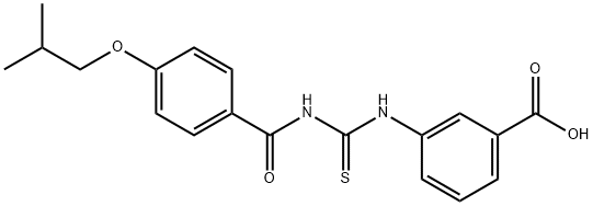 3-[[[[4-(2-METHYLPROPOXY)BENZOYL]AMINO]THIOXOMETHYL]AMINO]-BENZOIC ACID Struktur