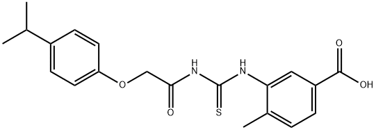 4-METHYL-3-[[[[[4-(1-METHYLETHYL)PHENOXY]ACETYL]AMINO]THIOXOMETHYL]AMINO]-BENZOIC ACID 结构式