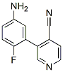 4-Pyridinecarbonitrile,  3-(5-amino-2-fluorophenyl)- 结构式