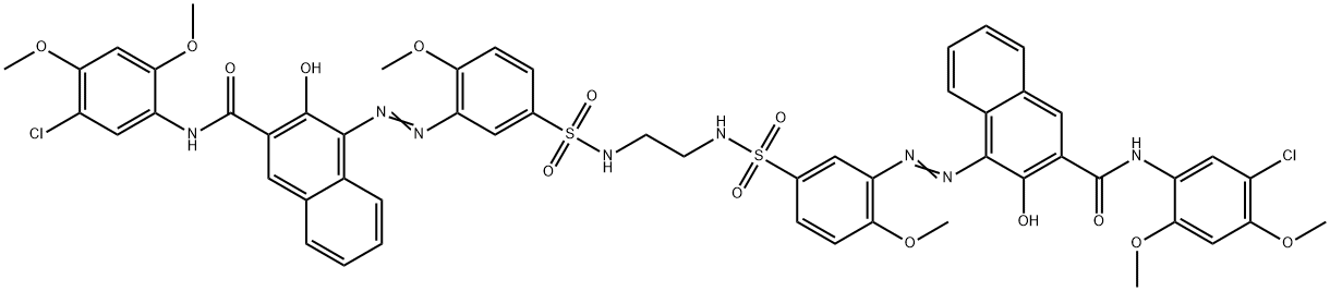 4,4'-[ethylenebis[iminosulphonyl(6-methoxy-m-phenylene)azo]]bis[5'-chloro-3-hydroxy-2',4'-dimethoxynaphth-2-anilide] Structure