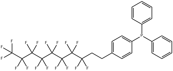 联苯基[4-(1H,1H,2H,2H-全氟癸基)苯基]膦 结构式