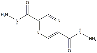 2,5-ピラジンジカルボヒドラジド 化学構造式
