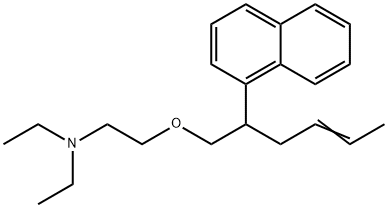N,N-Diethyl-2-[[2-(1-naphtyl)-4-hexenyl]oxy]ethan-1-amine Struktur