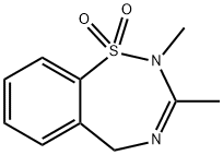 2,5-Dihydro-2,3-dimethyl-1,2,4-benzothiadiazepine 1,1-dioxide Struktur