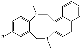 10-CHLORO-7,13-DIMETHYL-7,8,13,14-TETRAHYDROBENZO[F]NAPHTHO[2,1-B][1,5]DIAZOCINE 结构式