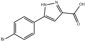 3-(4-溴苯基)-1H-吡唑-5-羧酸, 46413-66-5, 结构式