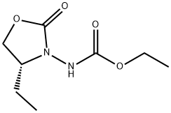 Carbamic acid, [(4R)-4-ethyl-2-oxo-3-oxazolidinyl]-, ethyl ester (9CI) Structure