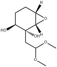 7-Oxabicyclo[4.1.0]heptane-2,3-diol, 2-(2,2-dimethoxyethyl)-, (1S,2R,3S,6S)- (9CI) Structure