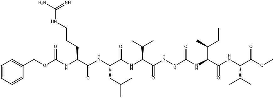 Z-ARG-LEU-VAL-AZAGLY-ILE-VAL-OME, 464883-21-4, 结构式