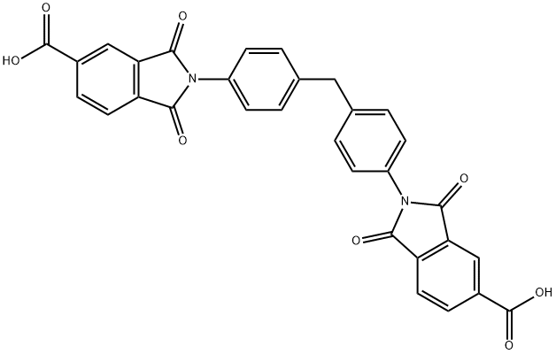 2,2'-(Methylenebis-p-phenylene)bis(1,3-dioxoisoindoline-5-carboxylic acid) Struktur