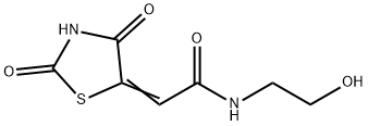 Acetamide, 2-(2,4-dioxo-5-thiazolidinylidene)-N-(2-hydroxyethyl)- (9CI) Structure
