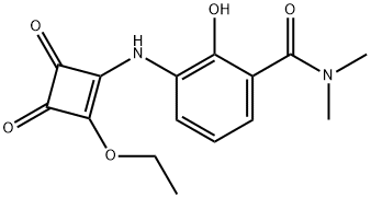 3-[(2-ETHOXY-3,4-DIOXO-1-CYCLOBUTEN-1-YL)AMINO]-2-HYDROXY-N,N-DIMETHYL-BENZAMIDE Struktur